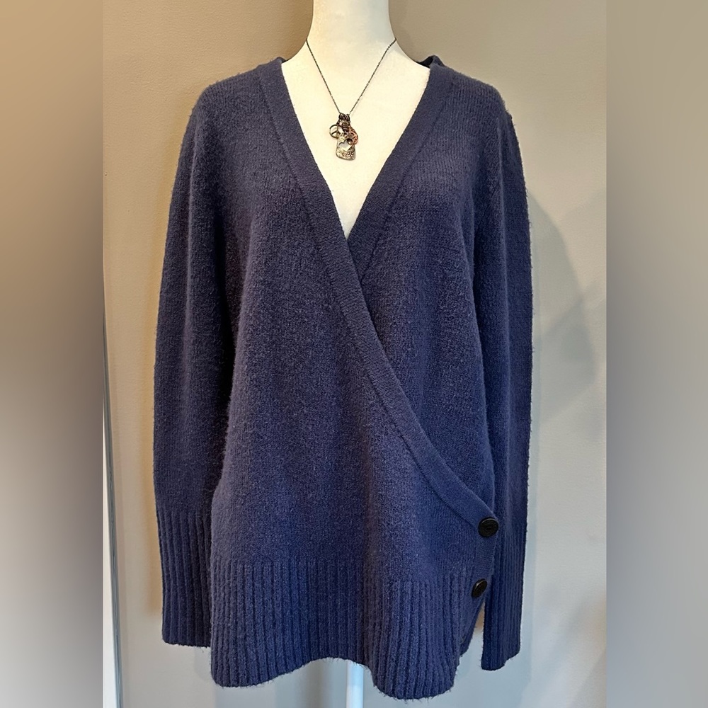 Ugg Tinley Oversized Wrap Sweater Side Button Size Medium